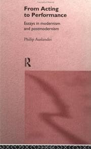 Tapa de From acting to performance