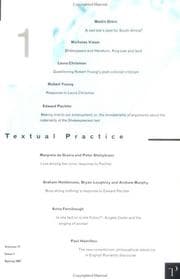 Tapa de Textual Practice 11/1 (Textual Practice III)