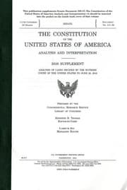 Tapa de The Consitution of the United States of America Analysis and Interpretation, 2010 Supplement, Analysis of Cases Decided by the Supreme Court of the ... States of America