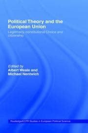Tapa de Political theory and the European union