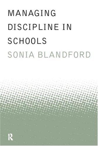Tapa de Managing discipline in schools