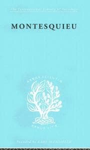 Tapa de Montesquieu: International Library of Sociology A