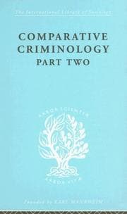 Tapa de Comparative Criminology (Part 2): International Library of Sociology O: The Sociology of Law and Criminology (International Library of Sociology)