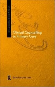 Tapa de Clinical counselling in primary care