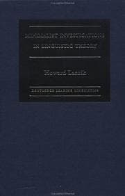 Tapa de Minimalist investigations in linguistic theory