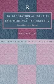 Tapa de The generation of identity in late medieval hagiography