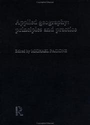 Tapa de Applied geography