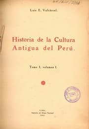 Tapa de Historia de la cultura antigua del Perú