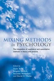 Tapa de MIXING METHODS IN PSYCHOLOGY: THE INTEGRATION OF QUALITATIVE AND QUANTITATIVE METHODS IN...; ED. BY ZAZIE TODD