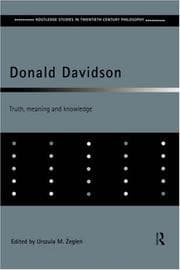 Tapa de Donald Davidson