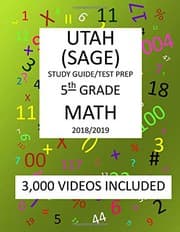 Tapa de 5th Grade UTAH SAGE, 2019 MATH, Test Prep :