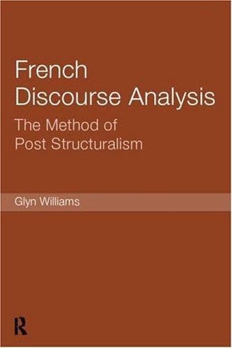 Tapa de French discourse analysis