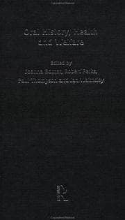 Tapa de Oral History, Health and Welfare