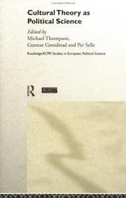 Tapa de Cultural Theory as Political Science (Routledge/Ecpr Studies in European Political Science, 11)