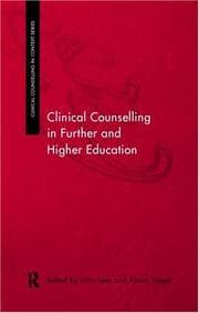 Tapa de Clinical counselling in further and higher education