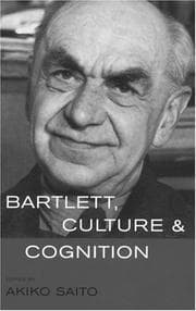 Tapa de Bartlett, Culture and Cognition
