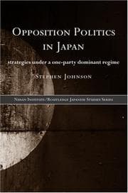 Tapa de Opposition Politics in Japan