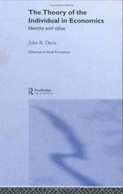 Tapa de The theory of the individual in economics
