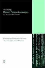 Tapa de Teaching modern foreign languages at advanced level