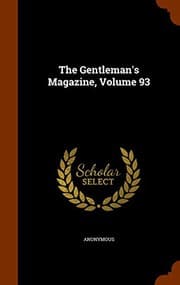 Tapa de The Gentleman's Magazine, Volume 93