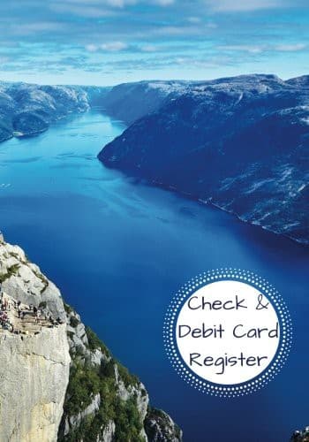 Tapa de Check & Debit Card Register