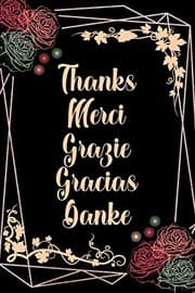 Tapa de Thanks Merci Grazie Gracias Danke
