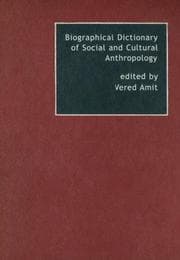 Tapa de Biographical Dictionary of Social and Cultural Anthropology