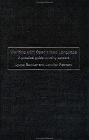 Tapa de Working with specialized language