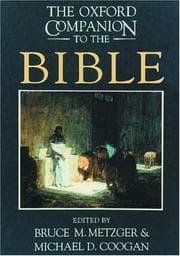 Tapa de The Oxford companion to the Bible