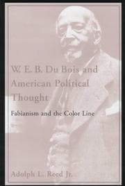 Tapa de W.E.B. Du Bois and American political thought