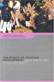Tapa de The ethics of tourism development
