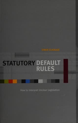 Tapa de Statutory Default Rules