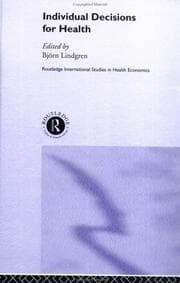 Tapa de Individual Decisions for Health (Routledge International Studies in Health Economics, 1)