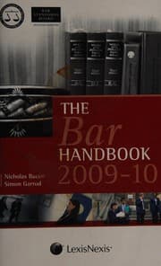Tapa de The bar handbook 2009-2010