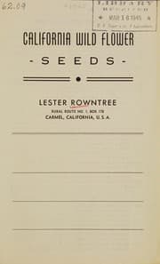 Tapa de California wild flower seeds