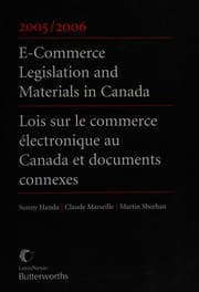 Tapa de E-commerce legislation and materials in Canada