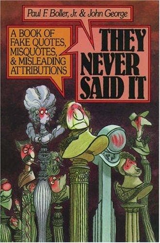Tapa de They Never Said It