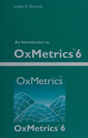 Tapa de An introduction to OxMetrics 5