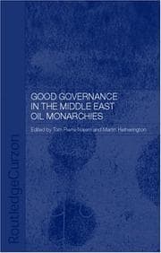 Tapa de Good governance in the Middle East oil monarchies