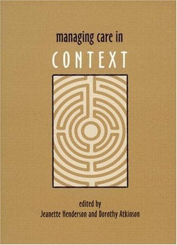 Tapa de Managing care in context