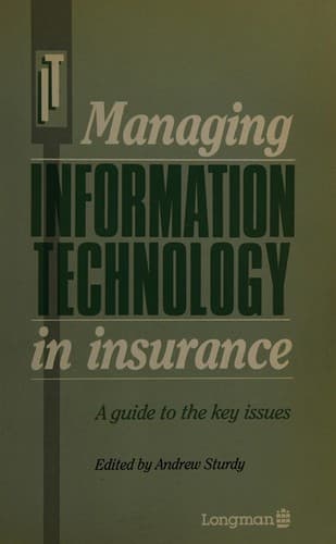 Tapa de Managing Information Technology in Insurance