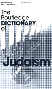 Tapa de The Routledge dictionary of Judaism