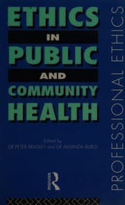 Tapa de Ethics in public and community health