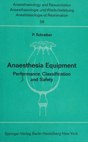 Tapa de Anaesthesia equipment