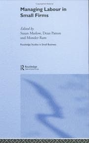 Tapa de MANAGING LABOUR IN SMALL FIRMS; ED. BY SUSAN MARLOW