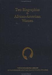 Tapa de Two biographies by African-American women