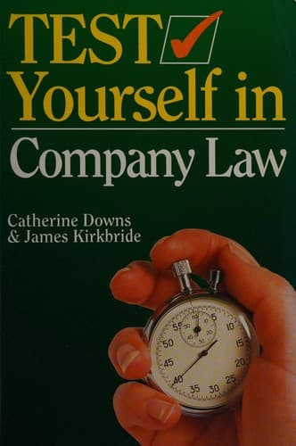 Tapa de Test Yourself in Company Law