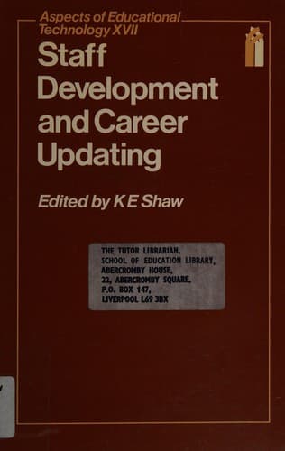 Tapa de Staff development and career updating