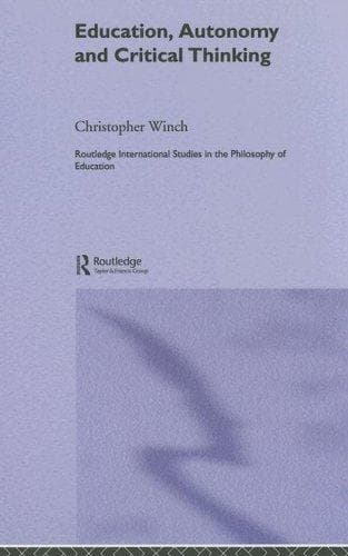 Tapa de Education, autonomy, and critical thinking