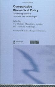 Tapa de COMPARATIVE BIOMEDICAL POLICY: GOVERNING ASSISTED REPRODUCTIVE TECHNOLOGIES; ED. BY IVAR A. BLEIKLIE